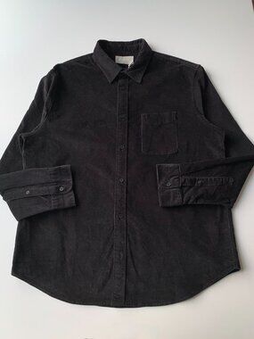 Everlane 98 % organic cotton botton down men’s long sleeves casual black shirt L